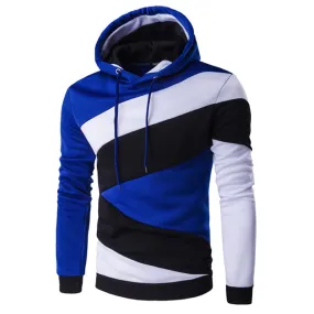 2017 Hoodies Mens Male Hip Hop Male Brand Hoodie Color Stitching Sweatshirt  Men Slim Fit Men Hoody XXL E5RV