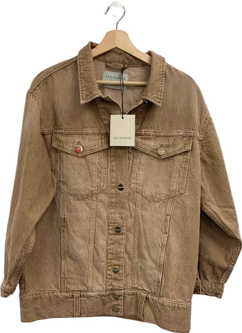 AllSaints Light Brown Willow Denim Jacket UK XS