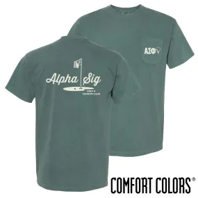 Alpha Sig Comfort Colors Par For The Course Short Sleeve Tee