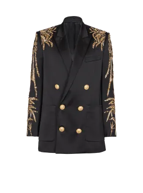 Blazer with embroidered Bamboo sleeves