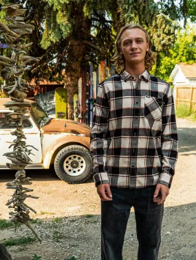 Caden Plaid Long Sleeve Flannel - Bleached Sand