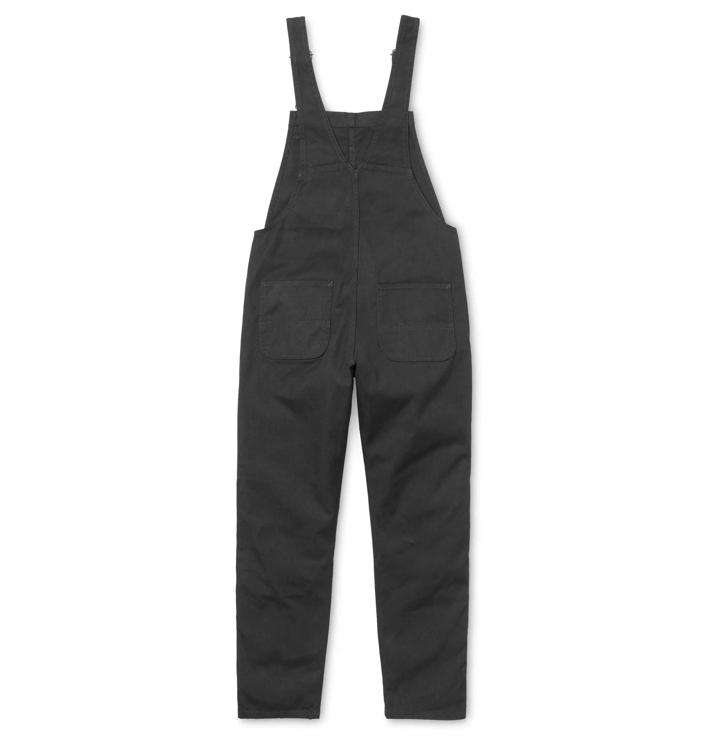 Carhartt WIP Women's W' Bib Overalls – Black – Rinsed