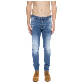 Dsquared² Blue Cotton Men's Distressed Jean