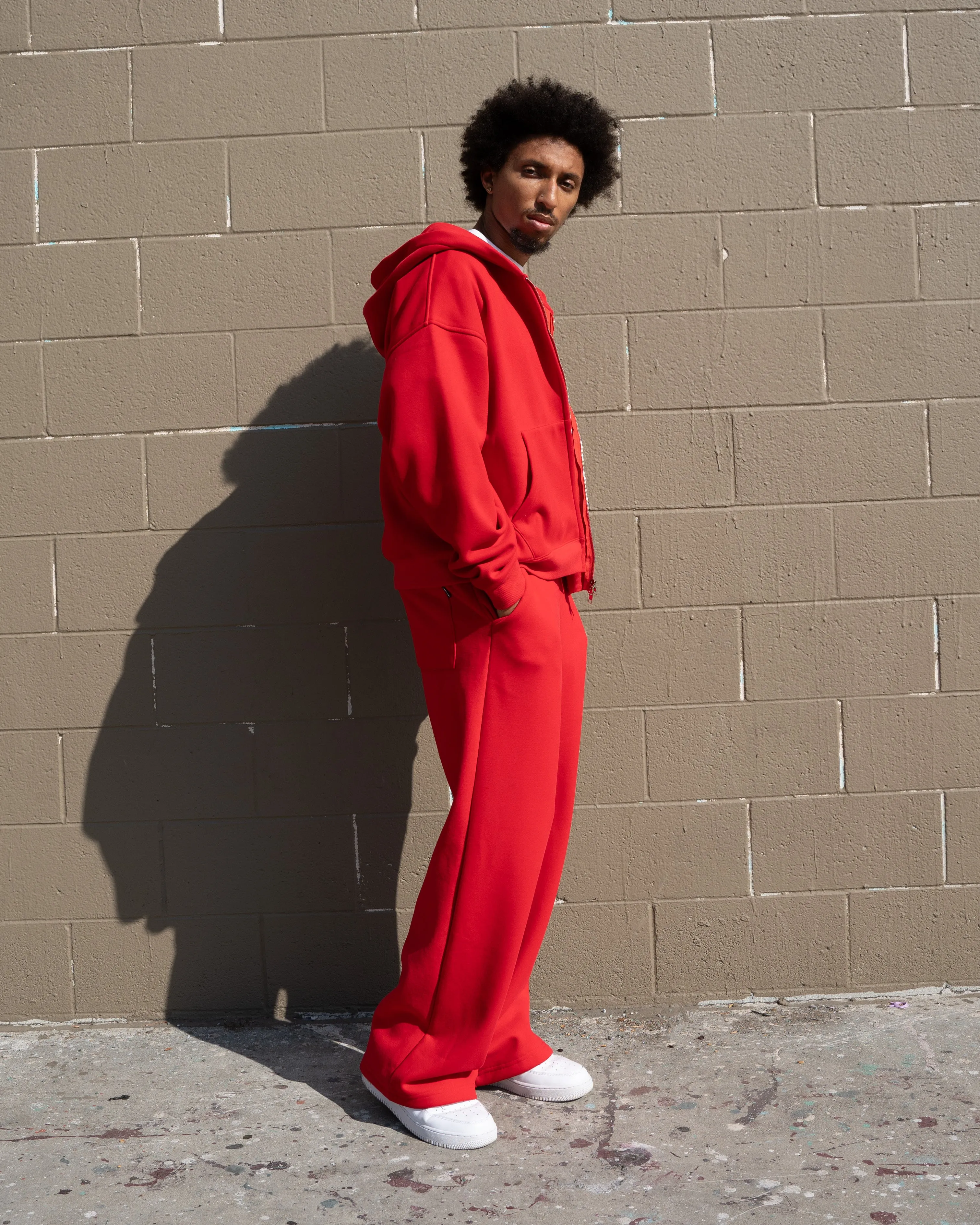 EPTM PERFECT BAGGY FLEECE PANTS - RED