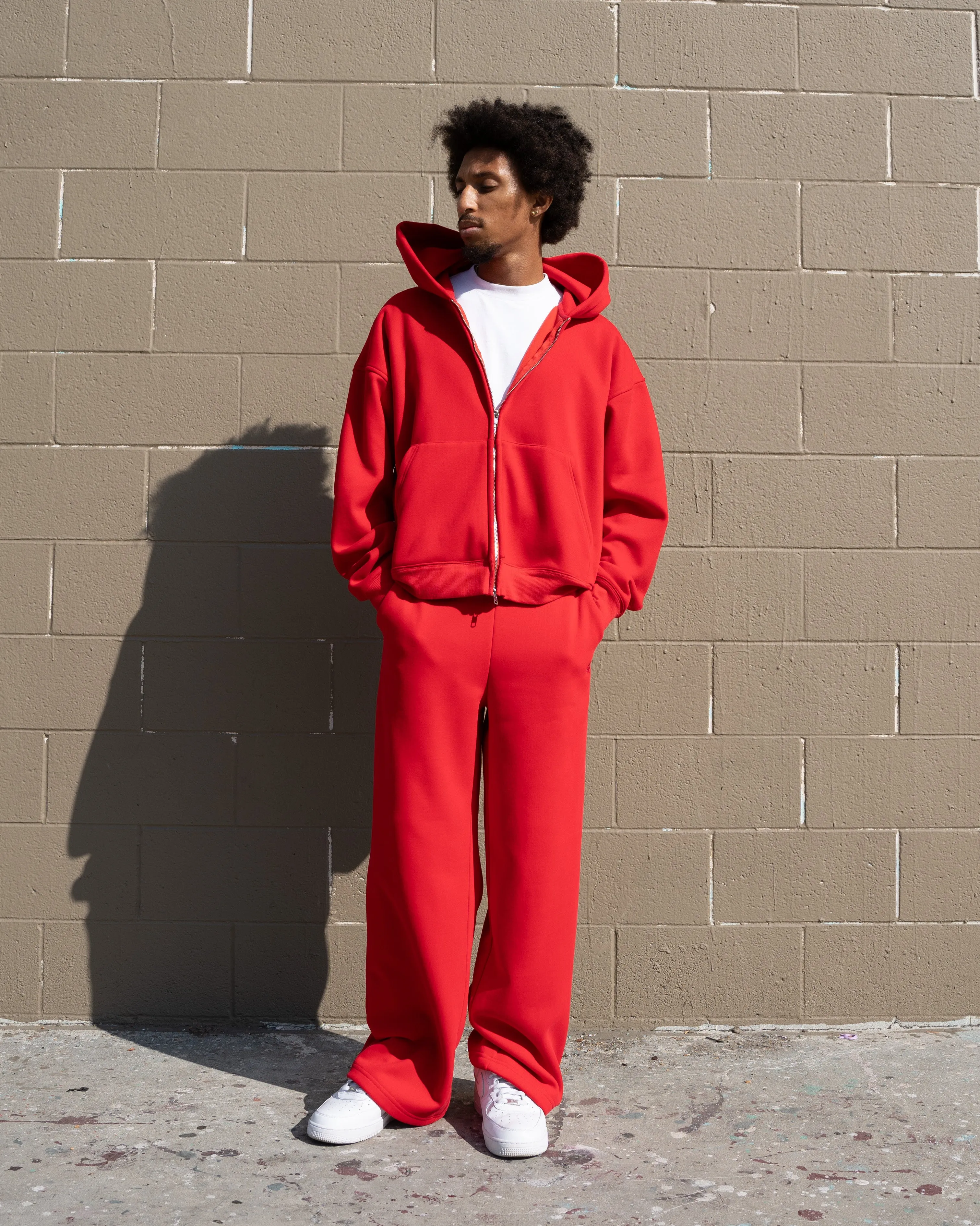 EPTM PERFECT BAGGY FLEECE PANTS - RED