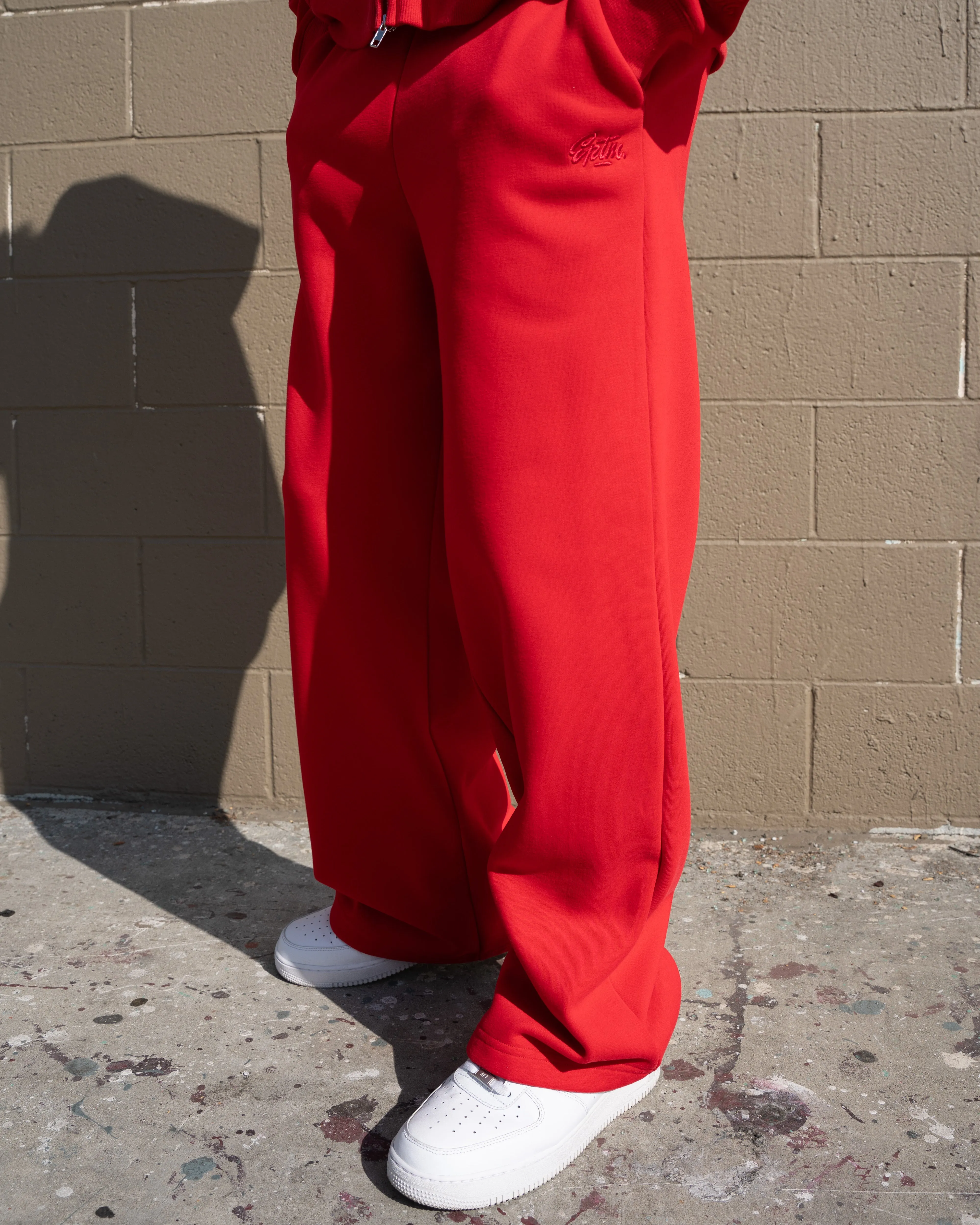 EPTM PERFECT BAGGY FLEECE PANTS - RED