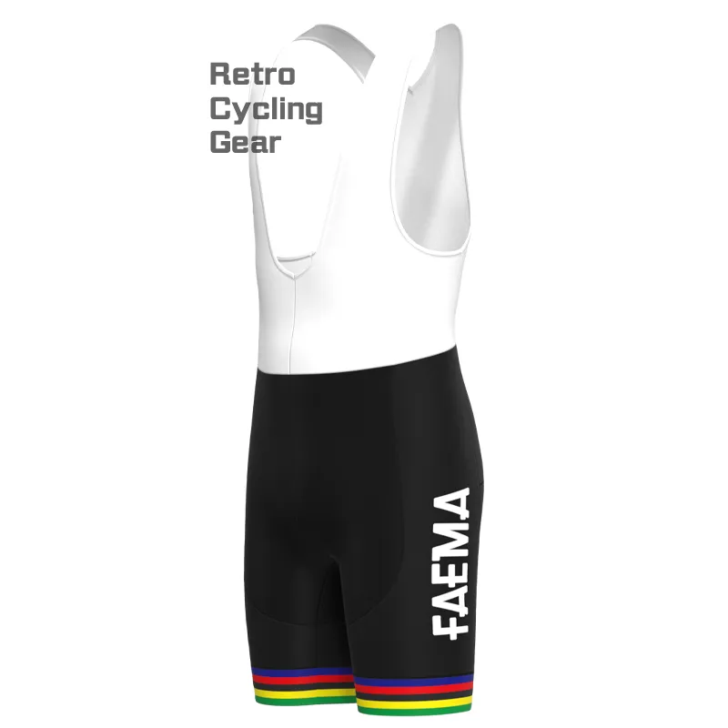 FAEMA White Retro Cycling Shorts