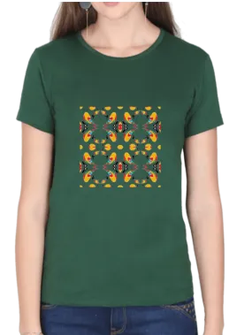 Geometric Pattern T Shirt for Women D03