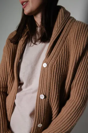 Harpers Emporium Cashmere Shawl Cardigan in  Prarie Sand