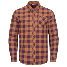 Joshua Shirt - Ocker/Purple Checked by Blaser