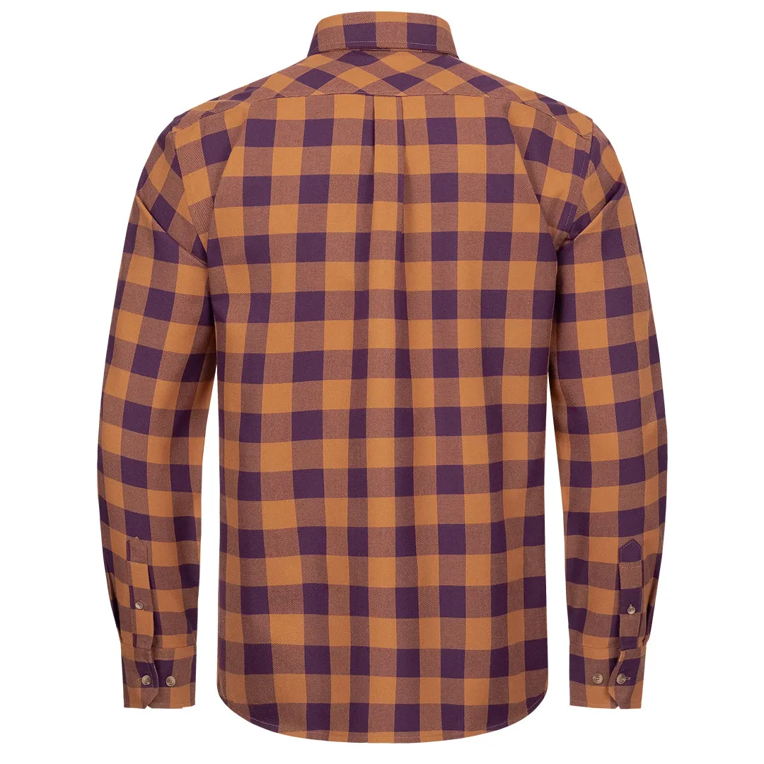 Joshua Shirt - Ocker/Purple Checked by Blaser