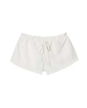 Low-Rise Poplin Lounge Short - Natural