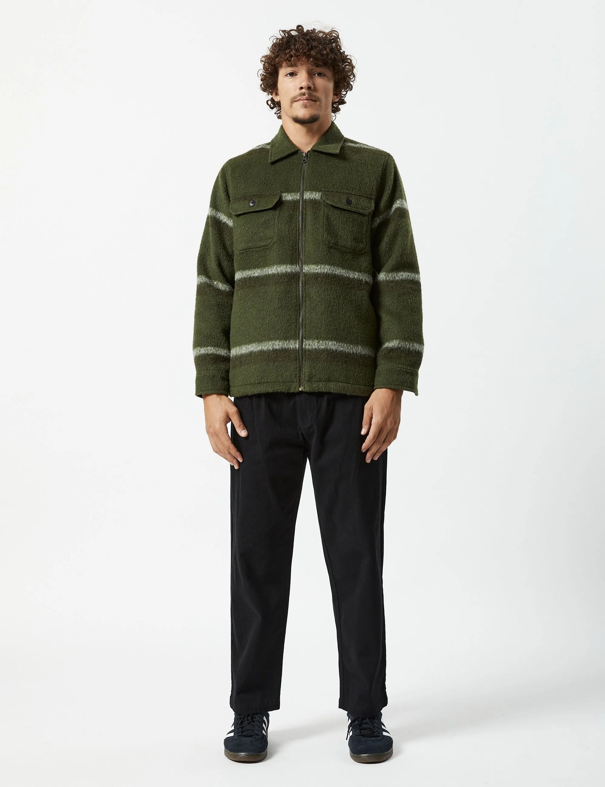 Lumberjack Zip Thru Jacket - Army Stripe