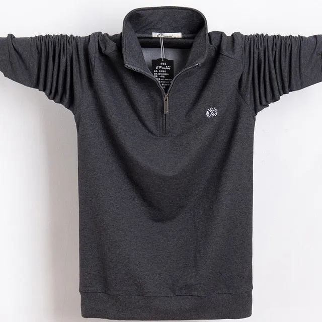 Men's Quarter Zip Long Sleeve Pullover