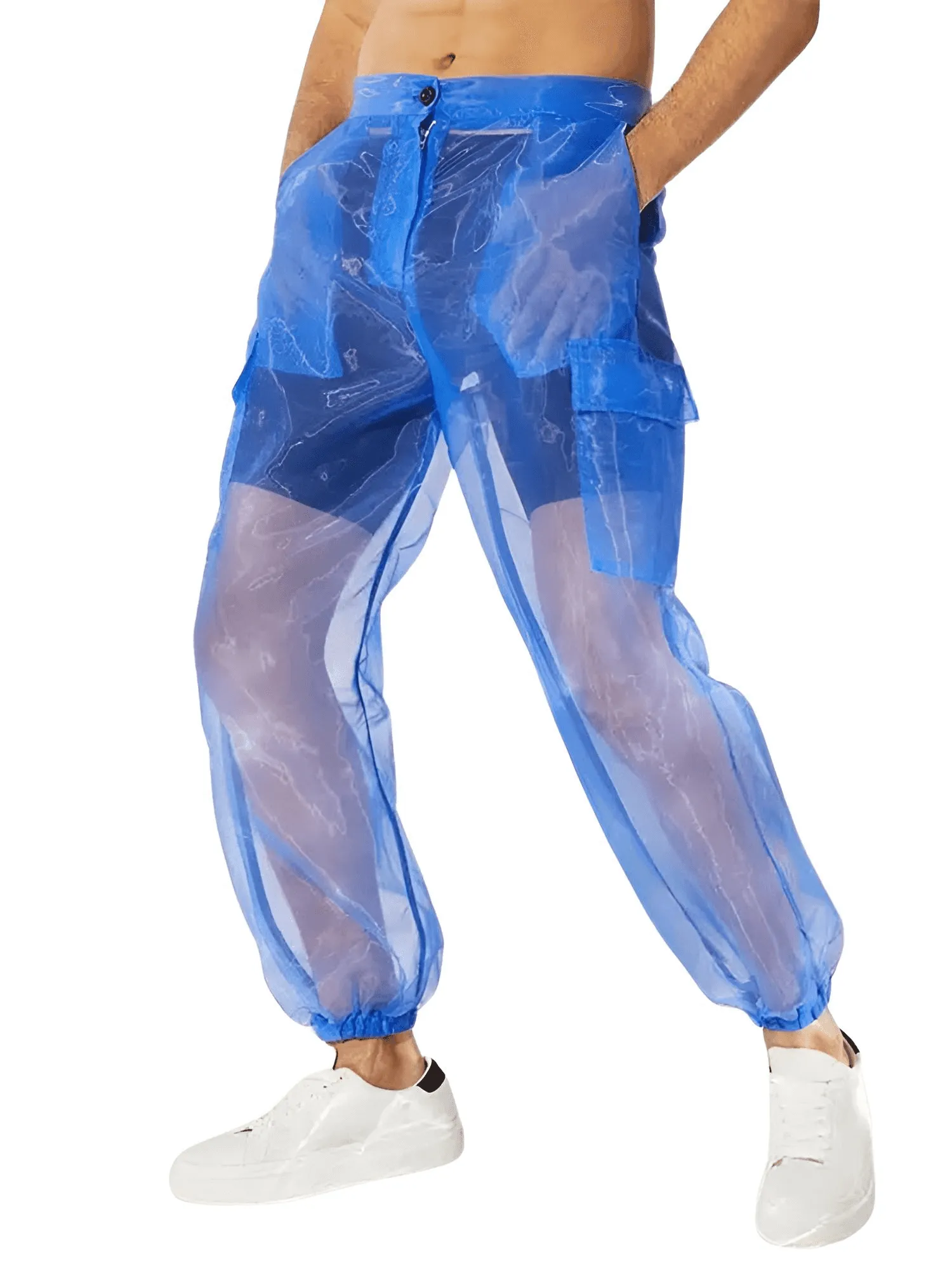 Men's Transparent Pants with Pockets S-5XL