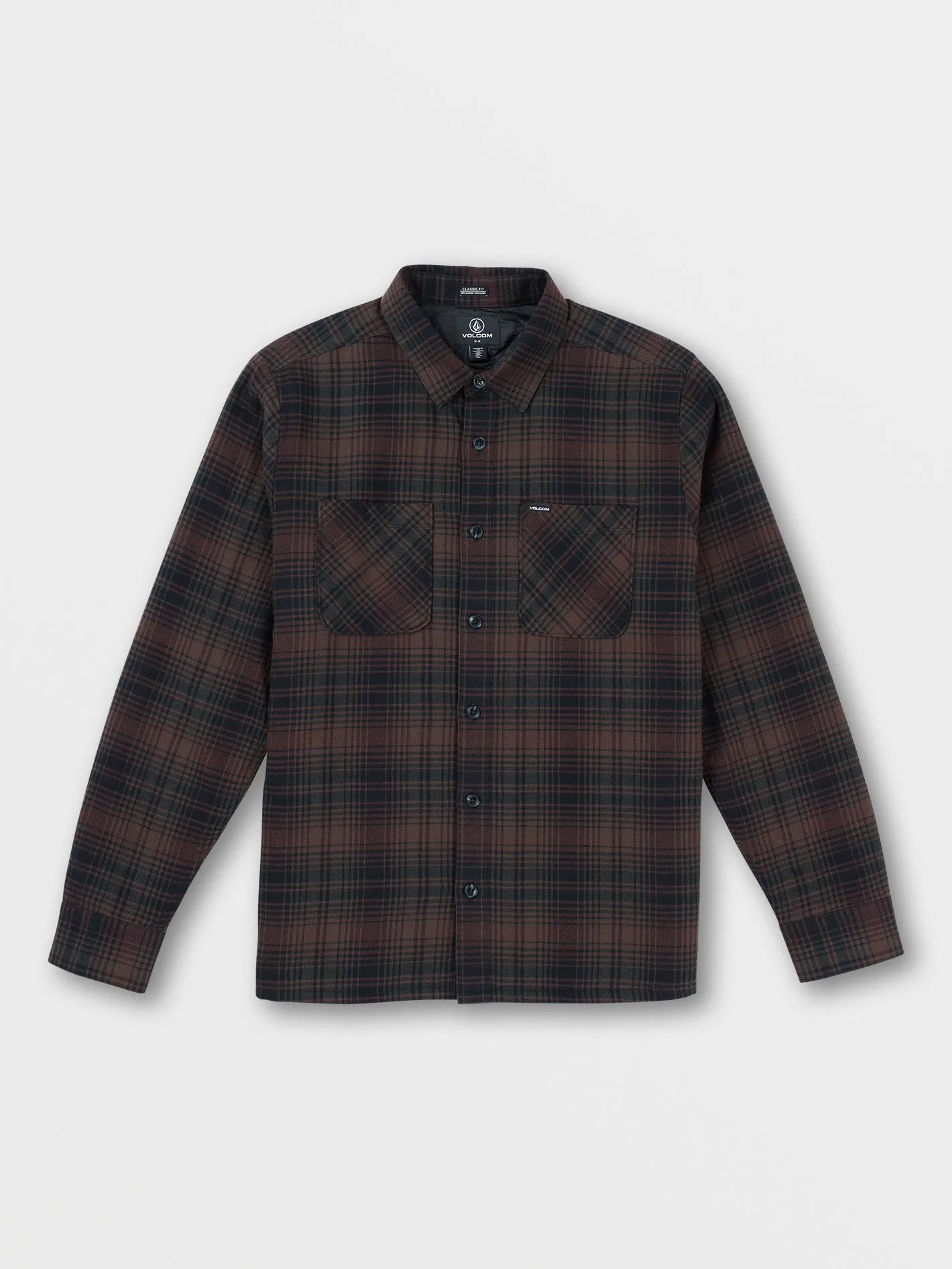 Overstoned Long Sleeve Flannel - Mahogany