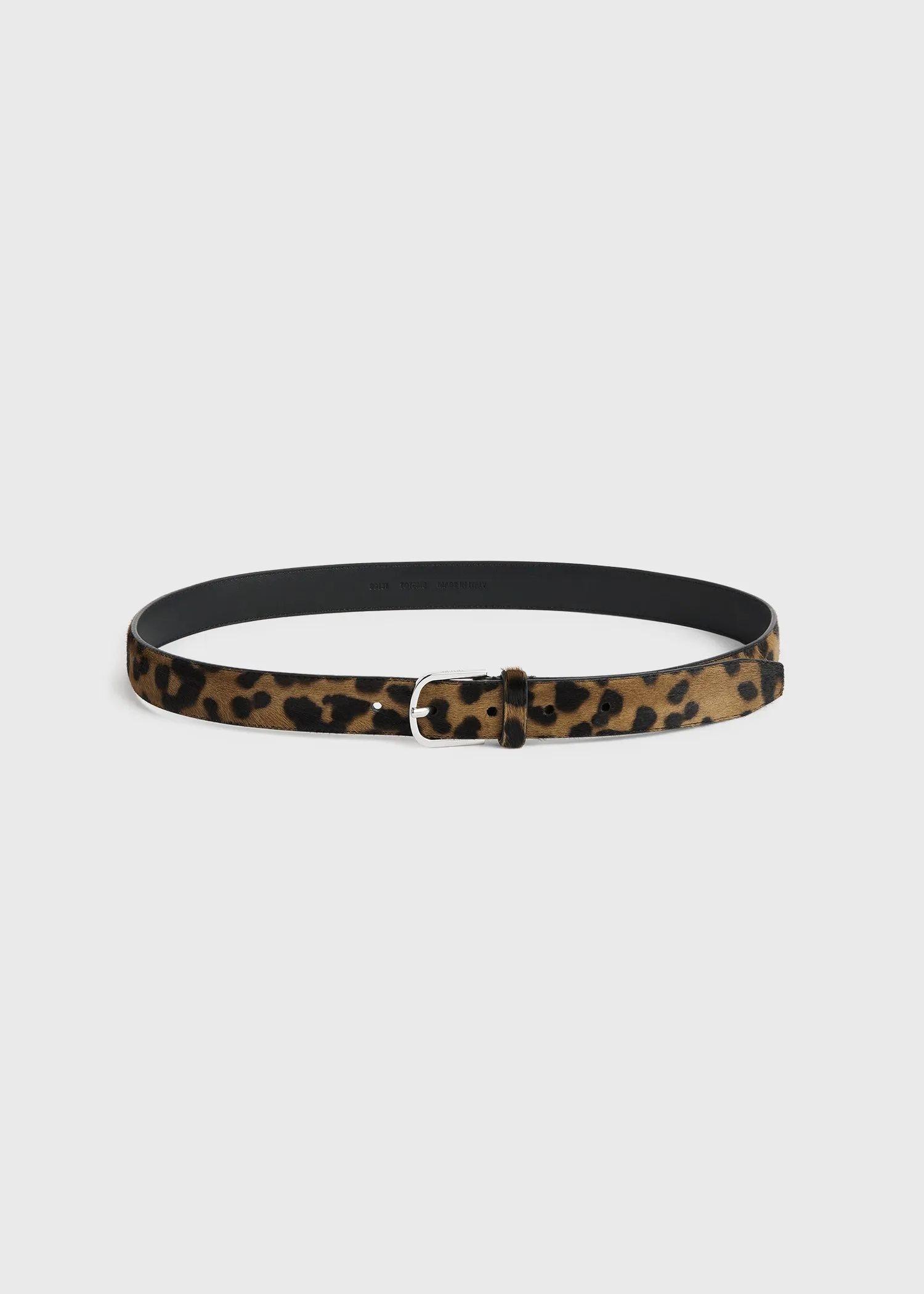 Pony hair belt leopard