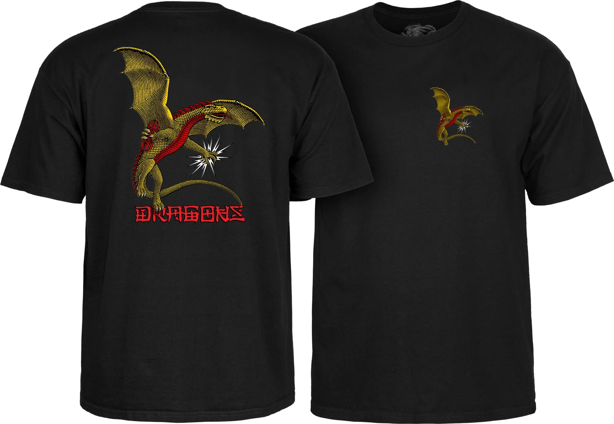 Powell Peralta Dragons Logo T-Shirt - Black