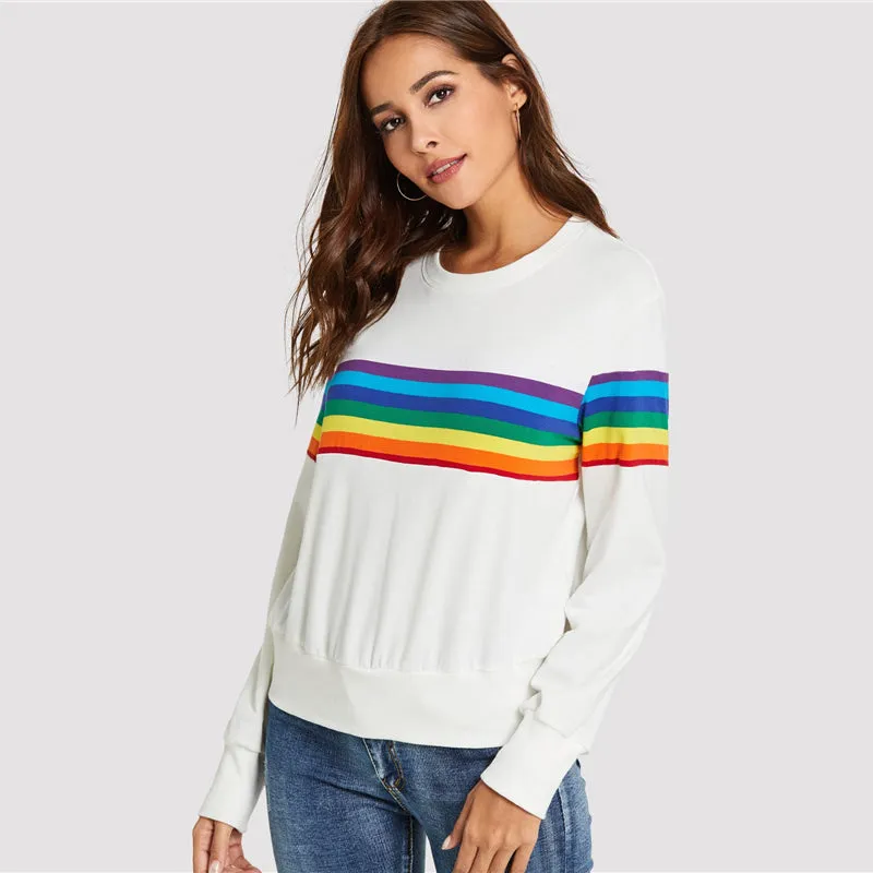 Rainbow Stripe Sweatshirt