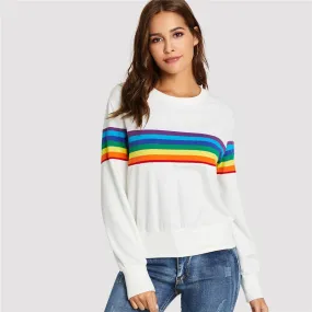 Rainbow Stripe Sweatshirt