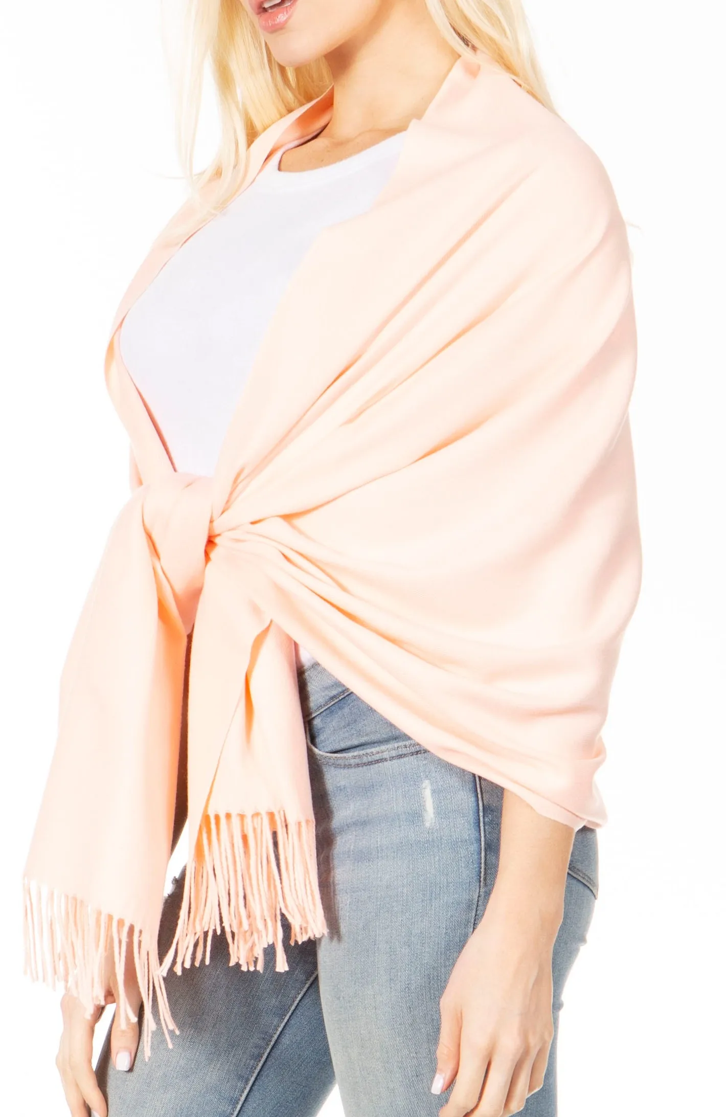 Sakkas Iris Warm Super Soft Cashmere Feel Pashmina Shawl  / Scarf with Fringes