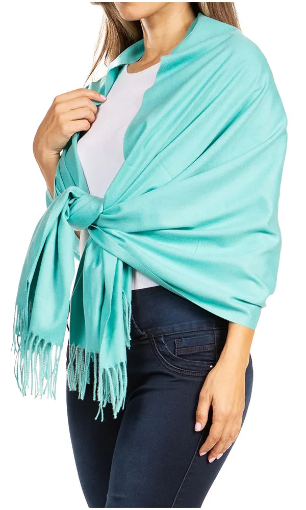 Sakkas Iris Warm Super Soft Cashmere Feel Pashmina Shawl  / Scarf with Fringes