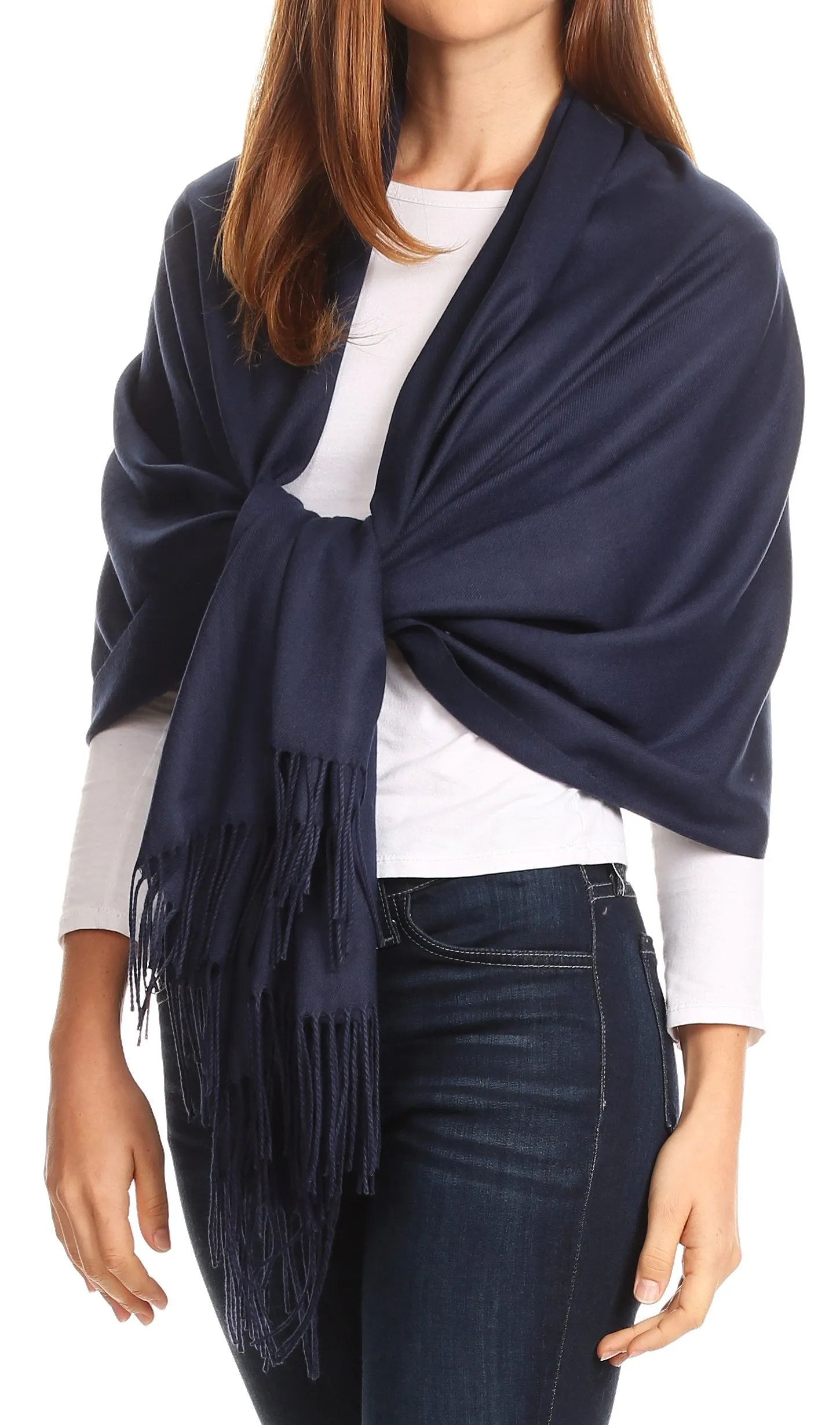 Sakkas Iris Warm Super Soft Cashmere Feel Pashmina Shawl  / Scarf with Fringes