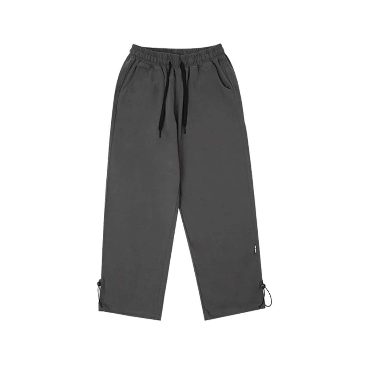 Signature Baggy Fit Natural Rise Drawstring Charcoal Sport Pants