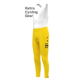 T yellow Retro Bib Cycling Pants