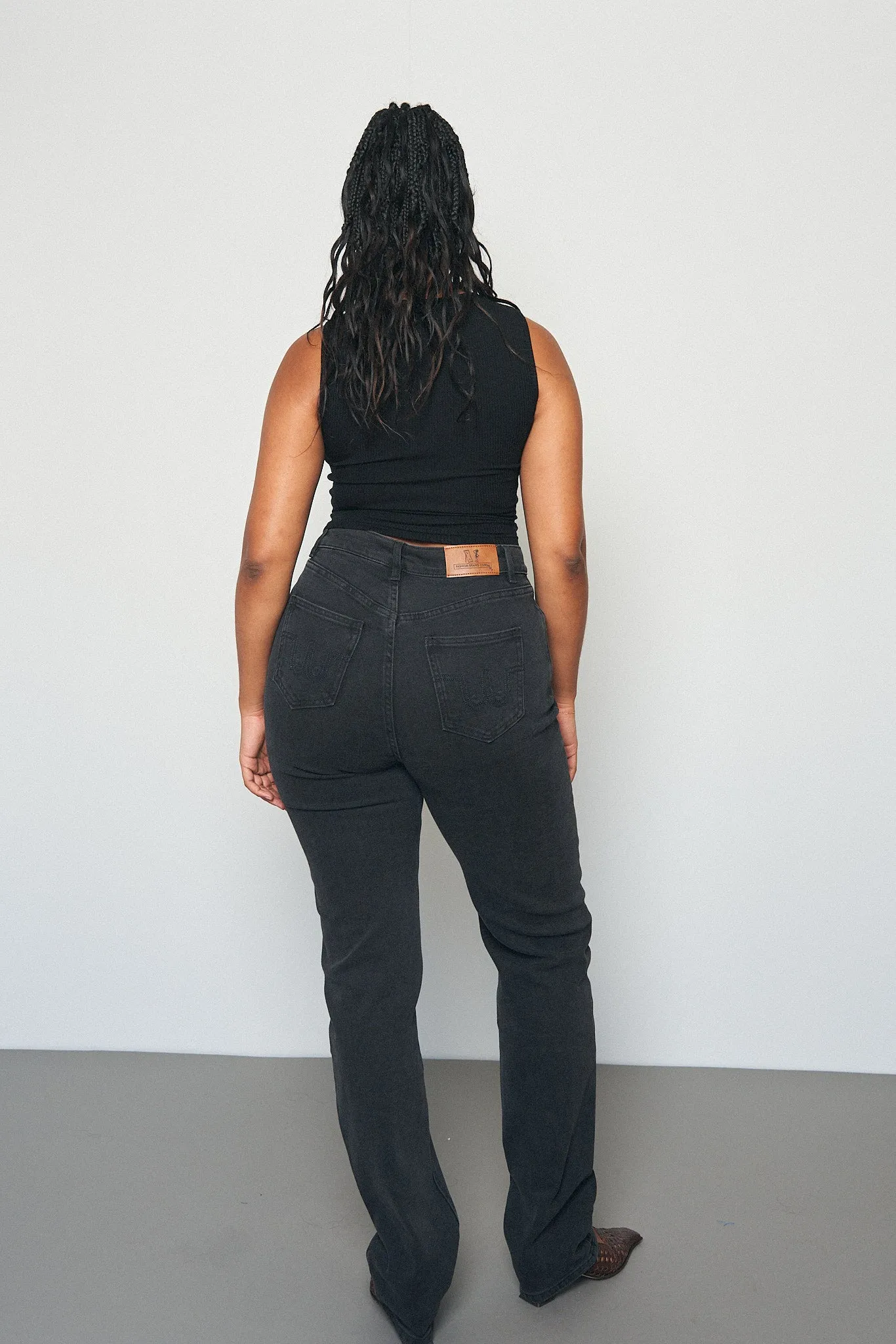 TALLER Nap Jeans for Big Butts black denim