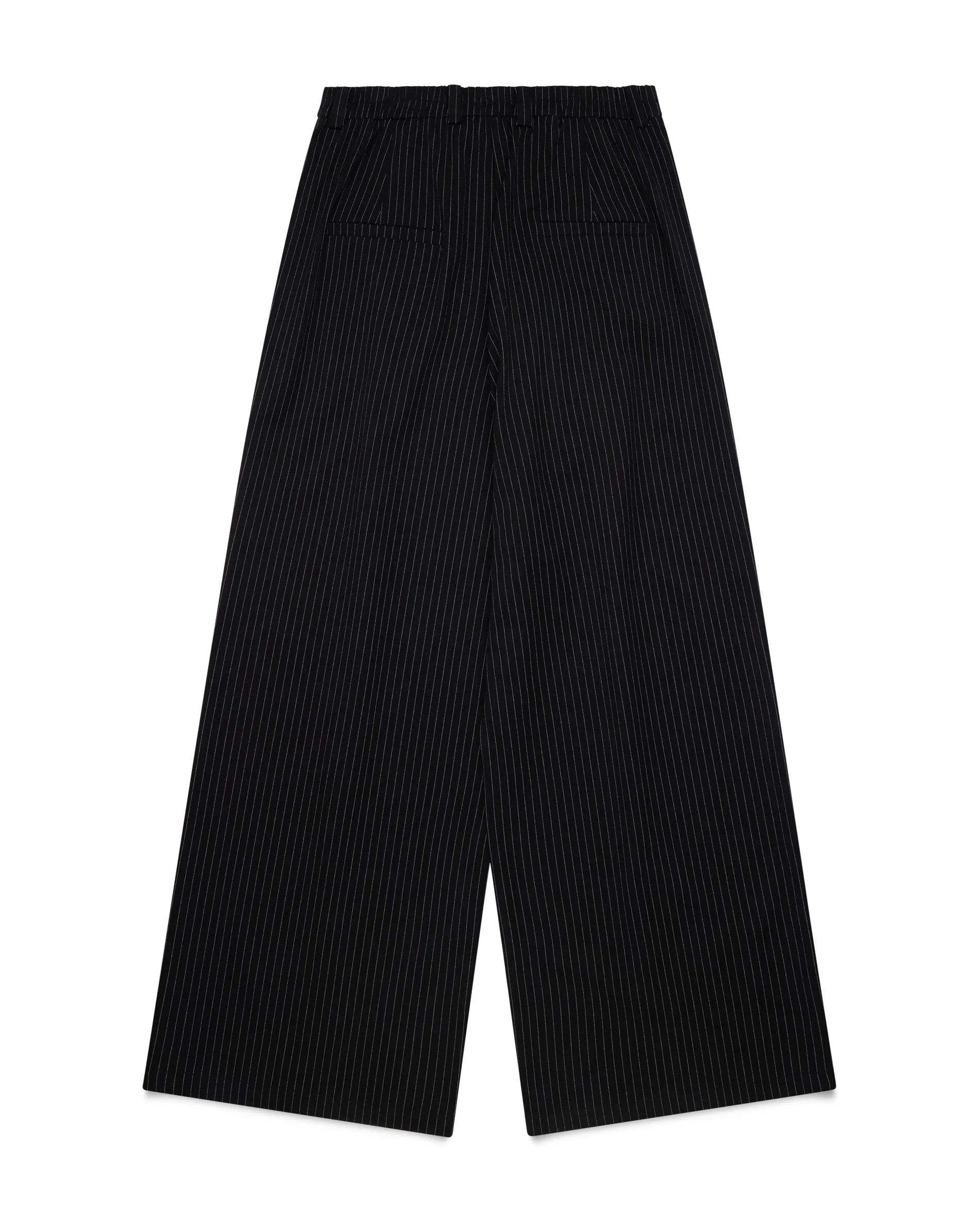 Ukiyo Pleated Wide Leg Pinstripe Pants