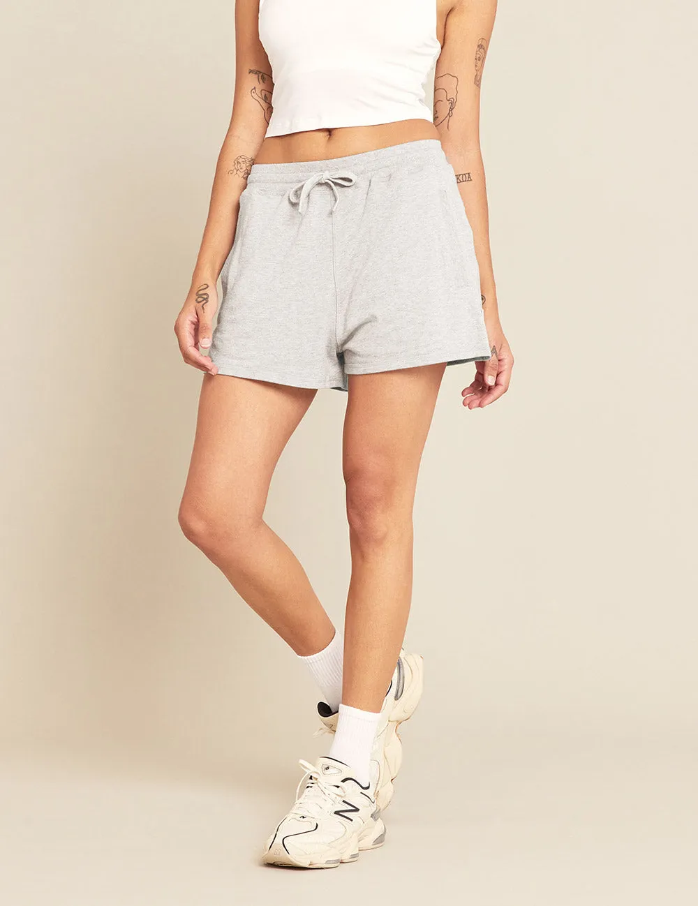 Women's Weekend Sweat Shorts - Grey Marl