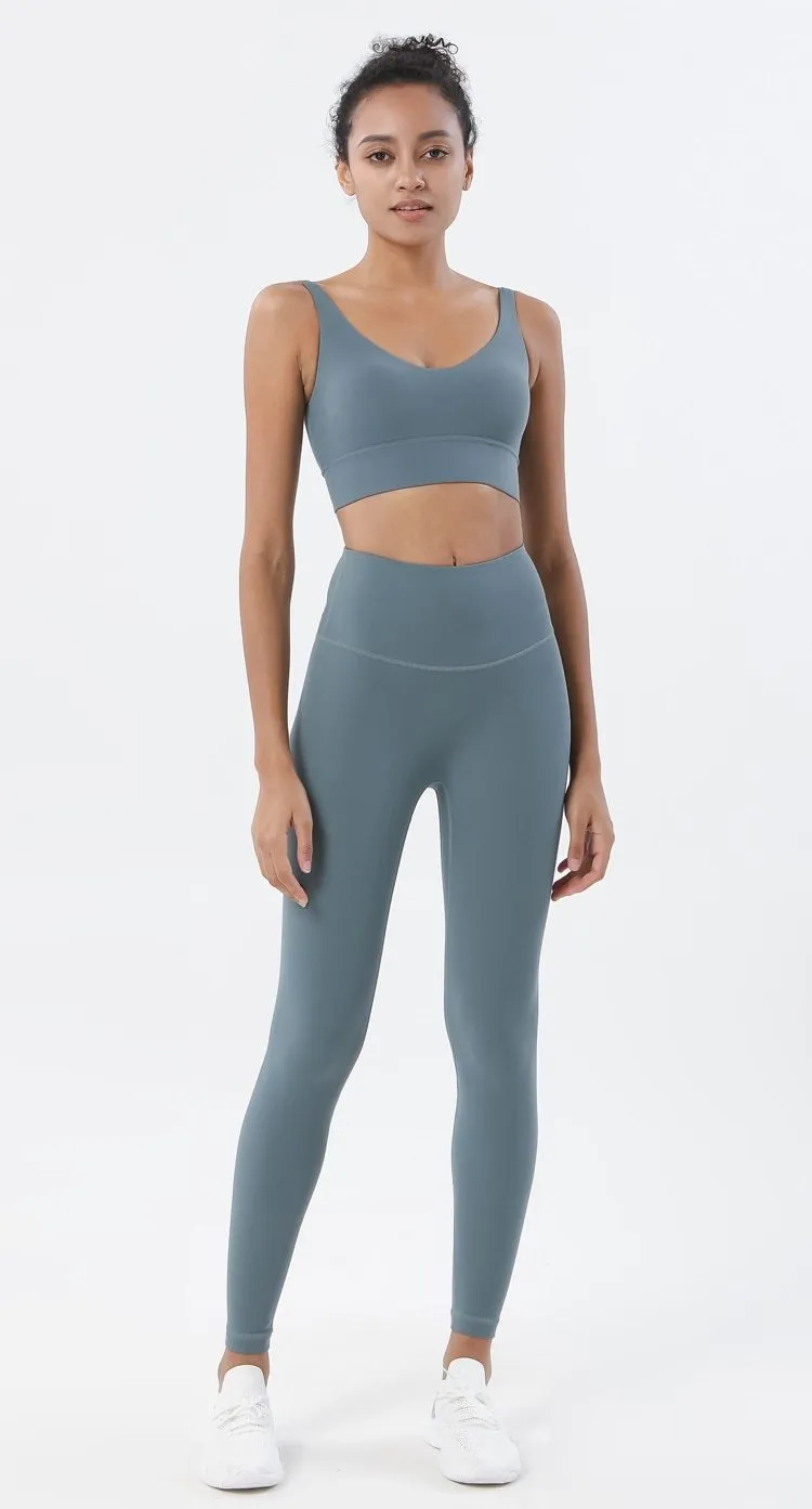 Yoga Set Sports Suit Women Lounge Wear Crop Tops And Leggings